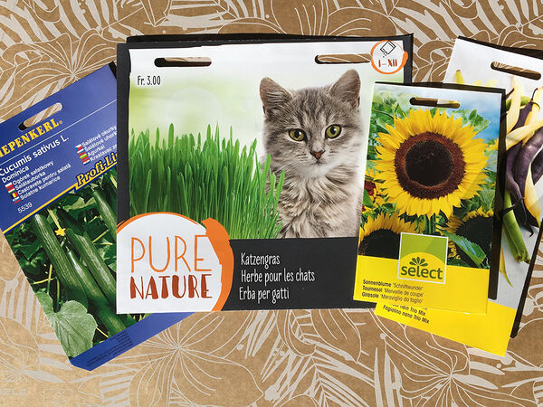 A range of seed packets from Eastern and Western Europe